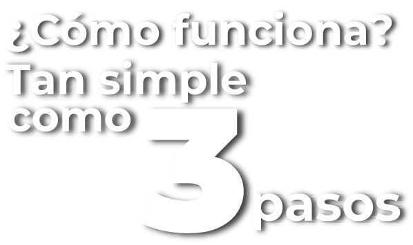 ¿Cómo funciona? Tan simple como 3 pasos
